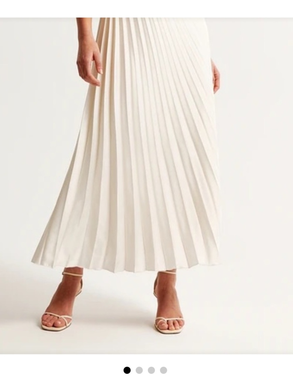 Abercrombie & Fitch Ivory Pleated Maxi Skirt XS NWT!!